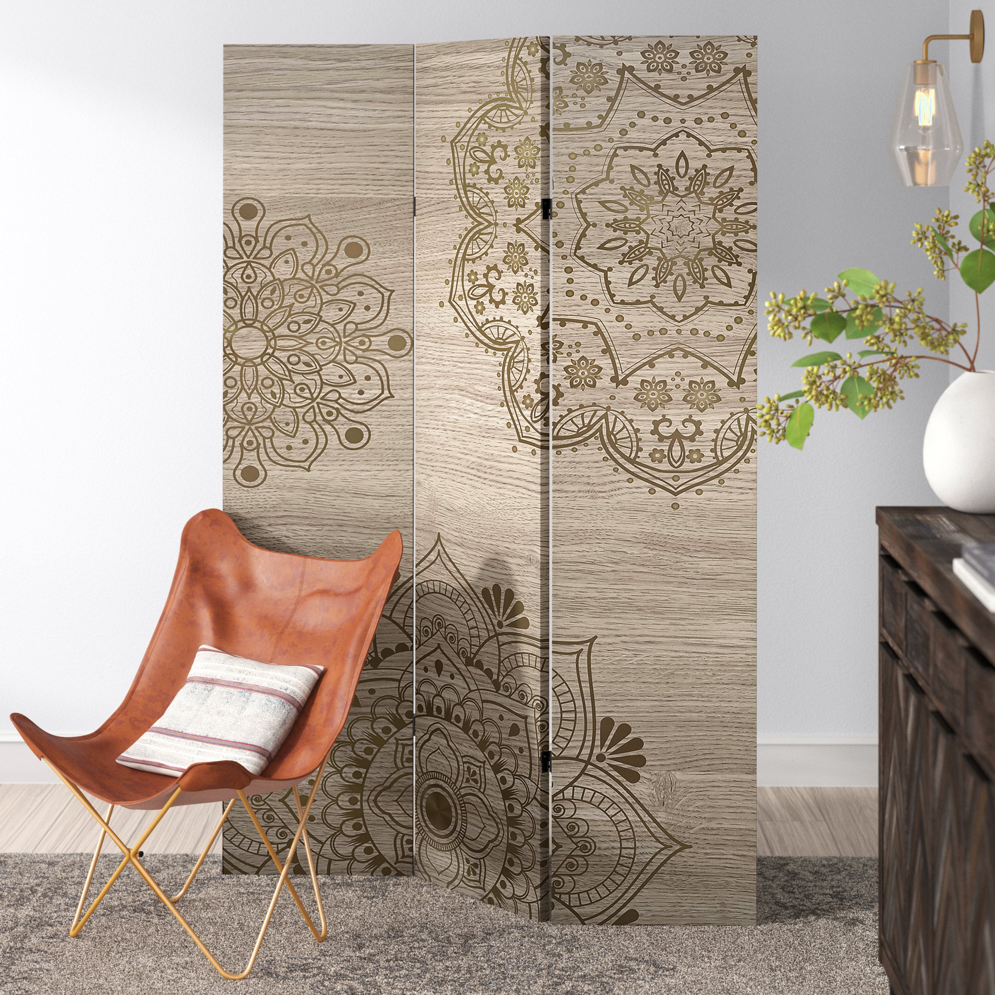 Mistana Panel Folding Room Divider Reviews Wayfair